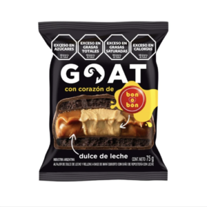 alfajor goat con corazón de bon o bon
