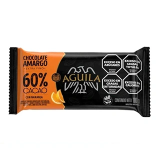 chocolate aguila 60% cacao con naranja