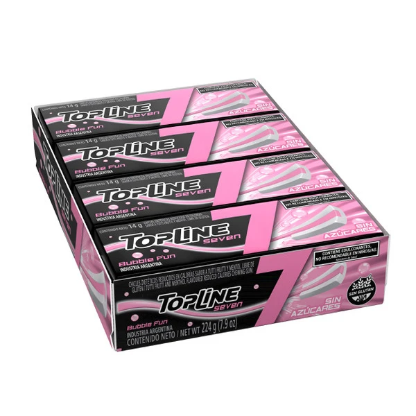 chicles topline seven bubble fun sabor tutti frutti