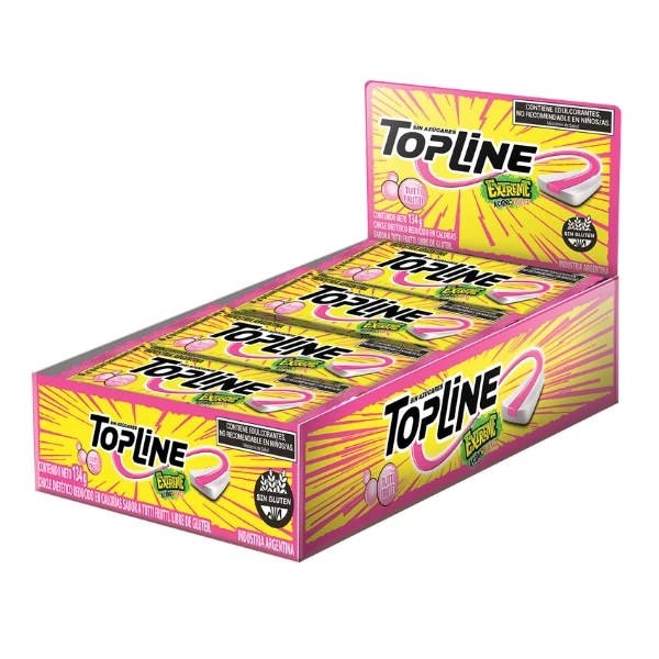 chicles topline extreme sabor tutti frutti