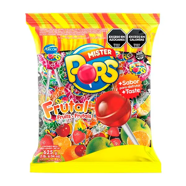 chupetín mister pops frutal
