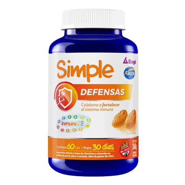 suplemento simple defensas sabor naranja