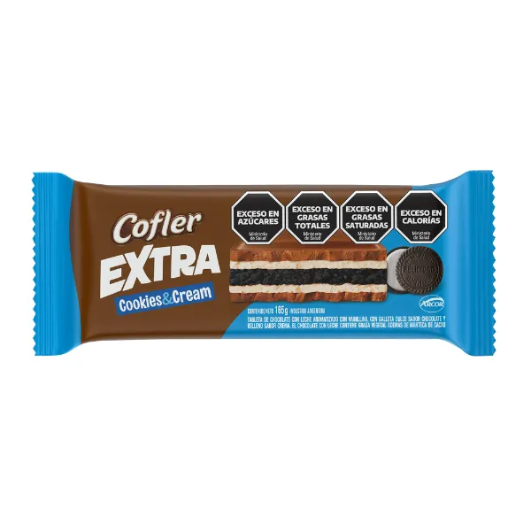 tableta cofler extra sabor cookies and cream