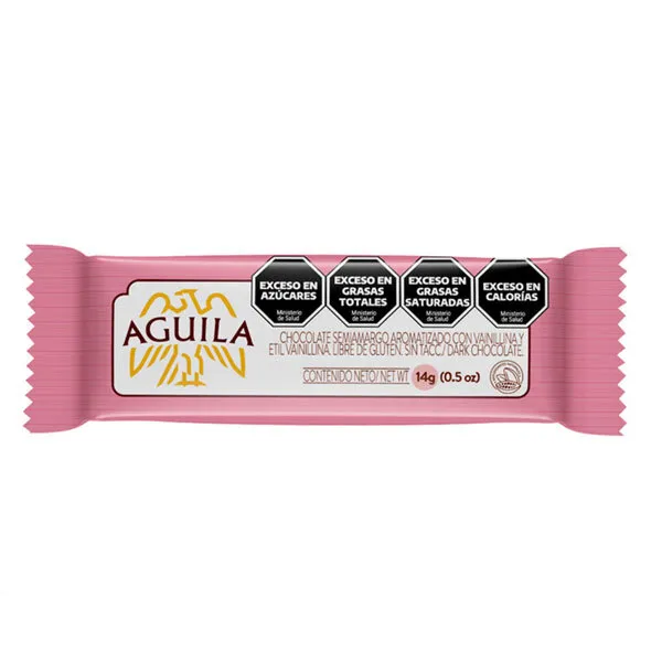 barrita de chocolate aguila semiamargo