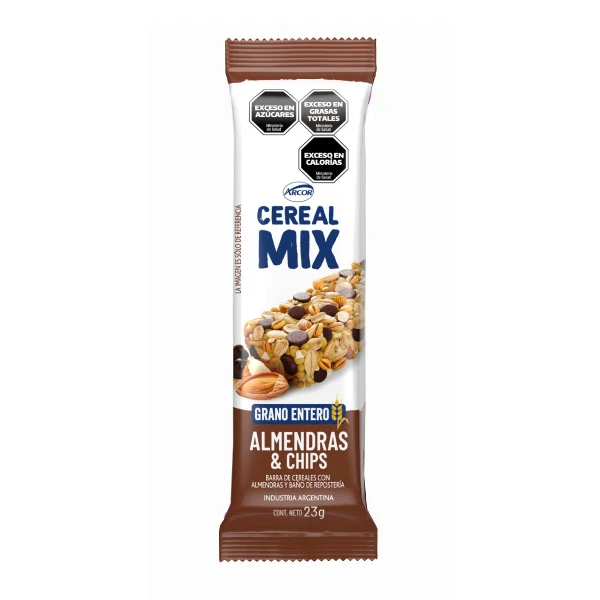 barra cereal mix almendras y chips
