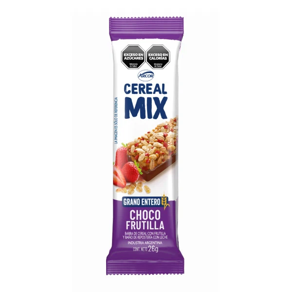 barra cereal mix choco frutilla
