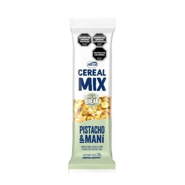 barra cereal mix pistacho & maní