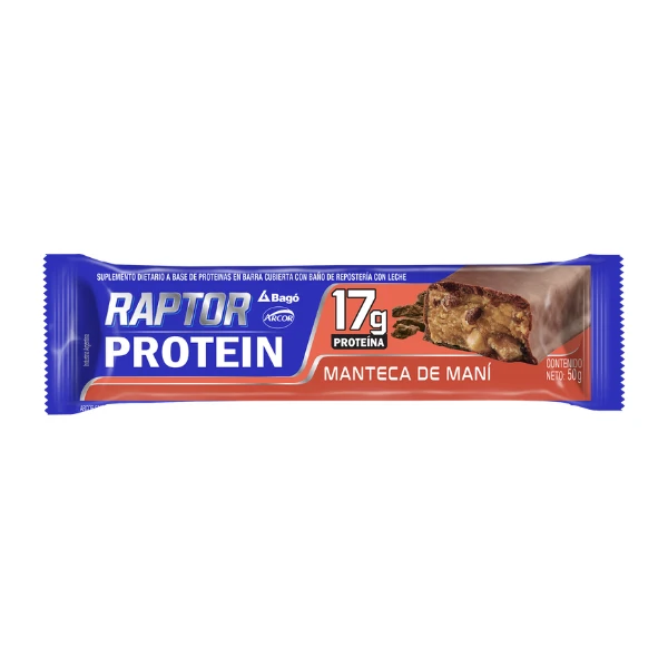 barra raptor protein sabor peanut butter